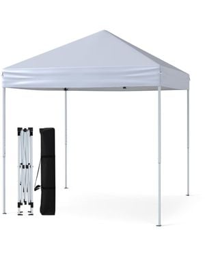 BoohooMAN Costway Outdoor Pop-up Canopy Instant Folding Shelter W/adjustable Heights - White