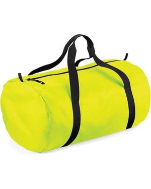 BoohooMAN Bagbase Barrel Packaway Duffle Bag - Yellow