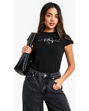 BoohooMAN Dsgn Studio Jeans New 90s Baby Tee - Black