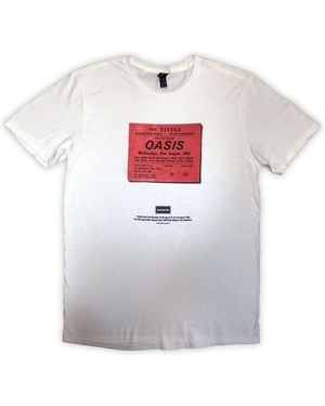 BoohooMAN Oasis Definitely Maybe Ticket Stub T Shirt - White
