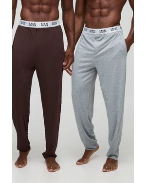 BoohooMAN 2 Pack Lounge Joggers - Black
