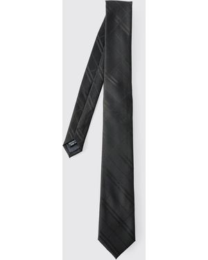 BoohooMAN Jacquard Anzughose - Schwarz
