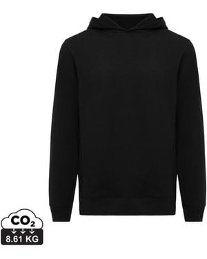 BoohooMAN Iqoniq Yengo Cotton Side Pocket Hoodie - Black