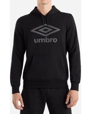 BoohooMAN Umbro Logo Hoodie - Black