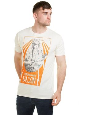 BoohooMAN Star Wars New Falcon Cotton T-shirt - White