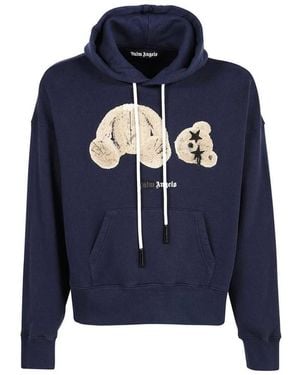 BoohooMAN Palm Angels Kill The Bear Spray Paint Navy Blue Hoodie
