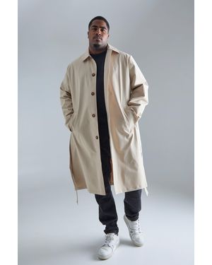 BoohooMAN Plus Classic Belted Trench Coat - Multicolour