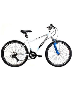BoohooMAN Dallingridge Pulsar Hardtail Mountain Bike, 26in Wheel - Ice White/blue - Black