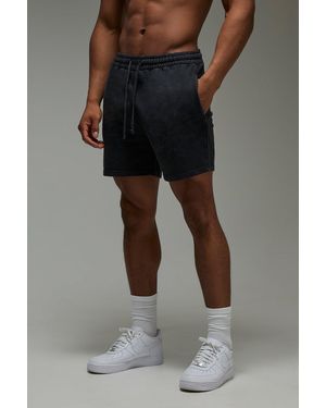 Boohoo Man Active One More Rep 5Inch Loose Fit Washed Shorts - Negro
