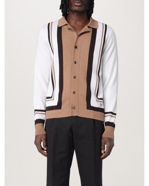 BoohooMAN Dolce & Gabbana Stripe Cardigan Knitwear - Milk - Multicolour
