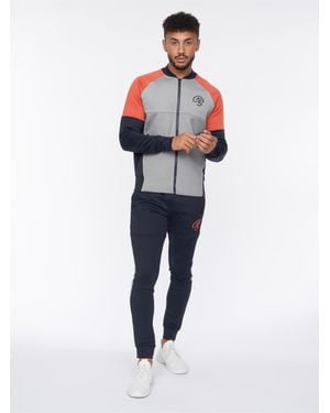 BoohooMAN Crosshatch Brayden Tracksuit - Blue