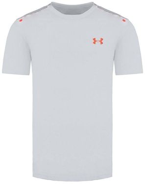 BoohooMAN Under Armour Rush Short Sleeve Crew Neck White Tennis T-shirt