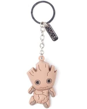 BoohooMAN Marvel Guardians Of The Galaxy 3d Baby Groot Keyring - White
