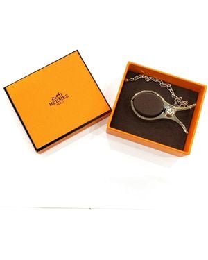 BoohooMAN Hermes Preloved Pendant Necklace Unisex - Silver Sets - Orange