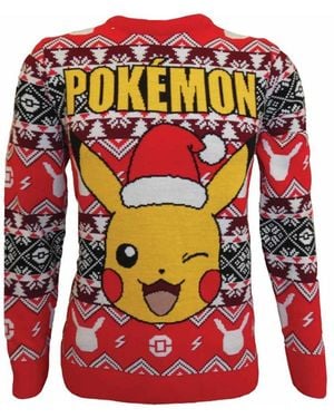 BoohooMAN Pokemon Pikachu Knitted Jumper - Red