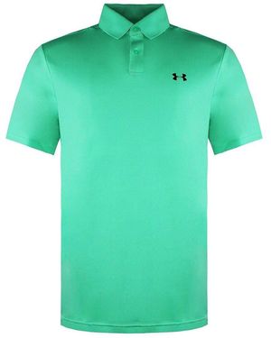 BoohooMAN Under Armour Short Sleeve Collared Green 2.0 Performance Polo Shirt
