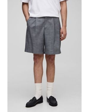 Boohoo Prince Of Wales Check Tailored Short - Gris