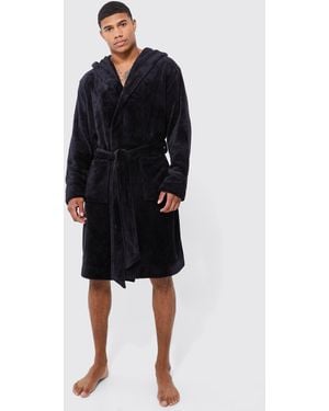 Boohoo Albornoz Con Capucha - Negro