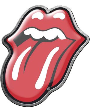 BoohooMAN The Rolling Stones Pin Badge Classic Tongue Band Logo Lapel Metal - Pink