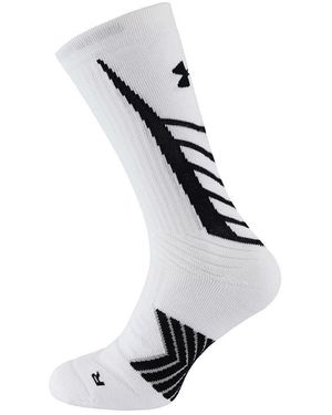 BoohooMAN Under Armour Undeniable White/black Crew Socks