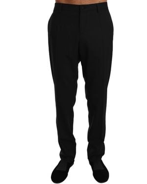 BoohooMAN Dolce & Gabbana Wool Dress Pants- Black