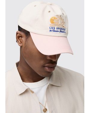 Boohoo Los Angeles Embroidered Cap - Pink