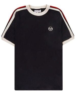BoohooMAN Sergio Tacchini Hadow Ringer T-shirt - Black