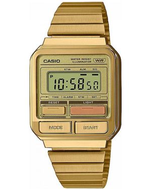 BoohooMAN Casio A120weg-9aef Collection 35mm Quartz Watch - Metallic