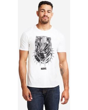BoohooMAN Marvel Black Panther Mask Mens T-shirt - White