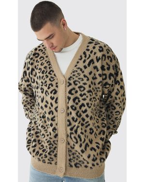 Mens cheetah print sweater hot sale