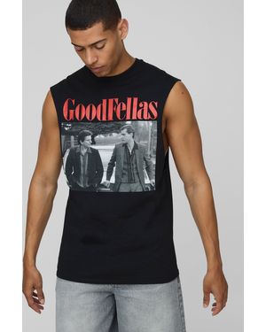 Boohoo Regular Fit Goodfellas License Tank - Black