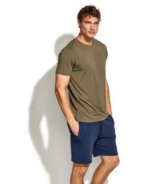 BoohooMAN Panos Emporio Bamboo Organic Cotton Blend T-shirt - Blue