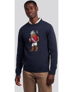 BoohooMAN U.s. Polo Assn. Chuck Knit Crew - Blue