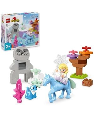 BoohooMAN Lego 10418 Duplo Elsa & Bruni In The Enchanted Forest - Blue