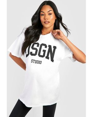 BoohooMAN Maternity Dsgn Studio Oversized T-shirt - White