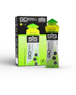 BoohooMAN Science In Sport Go Energy + Electrolytes 60ml Gel - Lemon & Mint - 6 Pack - Green