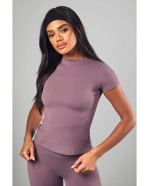 BoohooMAN Dsgn Studio Ultra Sculpt Short Sleeve Top - Purple