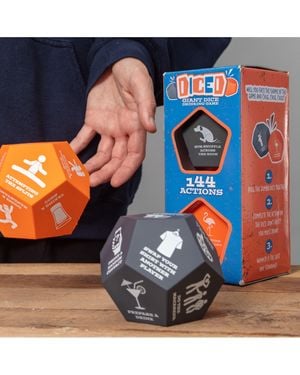 BoohooMAN Boxer Gifts Diced - Giant Dice Adult Drinking Game - Blue