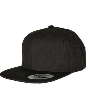 BoohooMAN Yupoong Flexfit Snapback Cap - Black