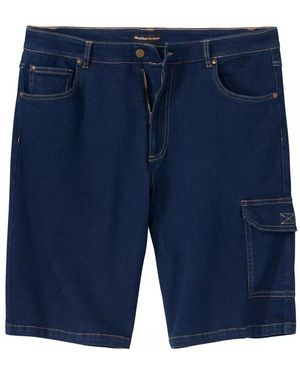 BoohooMAN Atlas For Men Denim Cargo Shorts - Blue