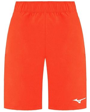 BoohooMAN Mizuno Stretch Waist Red Graphic Logo 8inch Training Flex Shorts