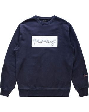 BoohooMAN Money Gold Plate Crew Sweat - Blue