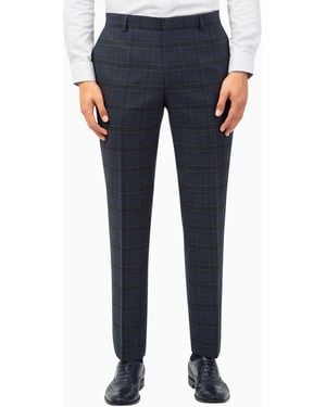 BoohooMAN Ted Baker Check Trousers - Blue