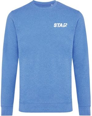 BoohooMAN Iqoniq Denali Cotton Undyed Sweatshirt - Blue