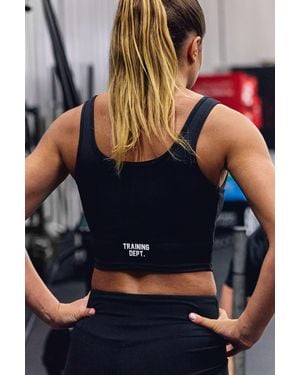 BoohooMAN Training Dept Sculpt Padded Sports Bra - Black