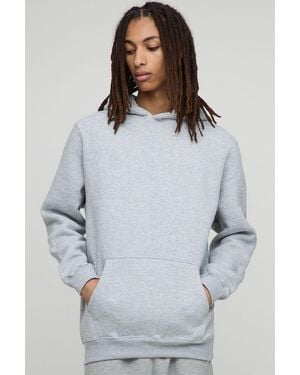 Boohoo Basic Regular Fit Over The Head Hoodie - Gris