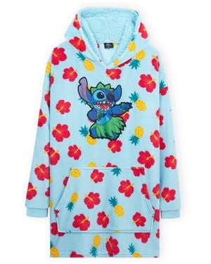 BoohooMAN Disney Stitch Oversize Poncho - White