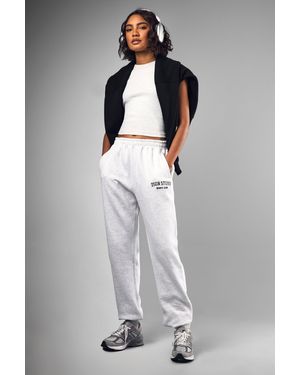 BoohooMAN Tall Dsgn Studio Applique Oversized Jogger - Grey