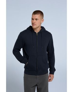 BoohooMAN Animal Woody Zip Through Hoodie Training Gym Running Sweatshirt - Blue