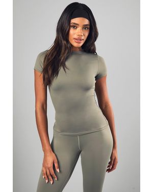 BoohooMAN Dsgn Studio Ultra Sculpt Top - Grey